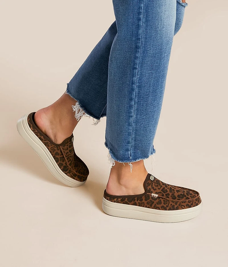 Austin Lift Leopard Leather Mule Shoe