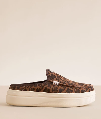Austin Lift Leopard Leather Mule Shoe