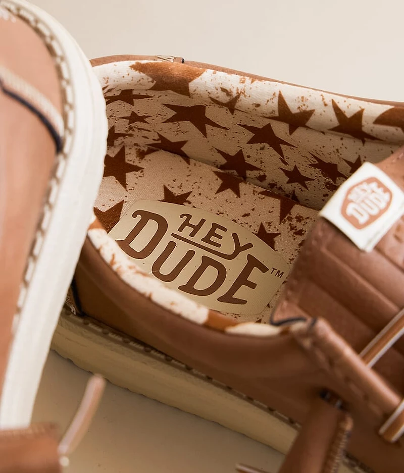 Wally Embossed Flag Leather Shoe