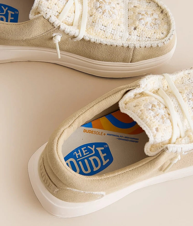 Wendy Comf Suede Crochet Shoe