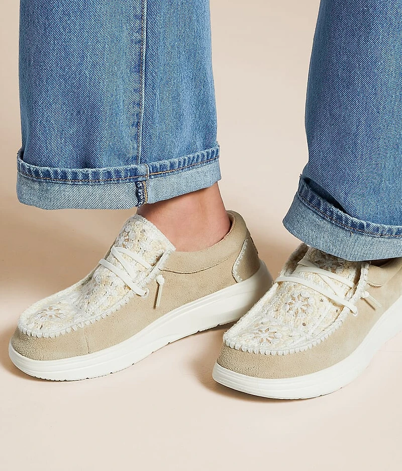 Wendy Comf Suede Crochet Shoe