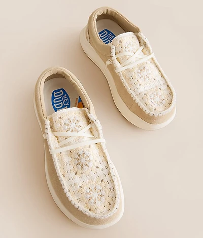 Wendy Comf Suede Crochet Shoe