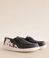 Wendy Stitch Cow Print Shoe