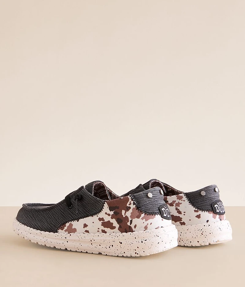 Wendy Stitch Cow Print Shoe