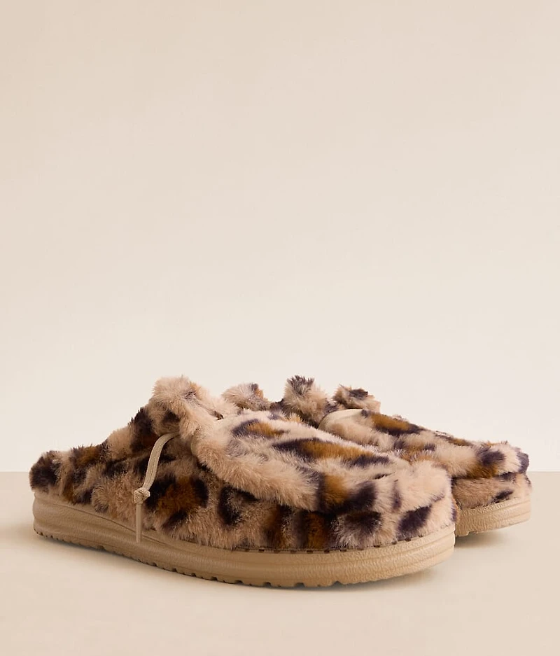 Wendy Leopard Print Slipper