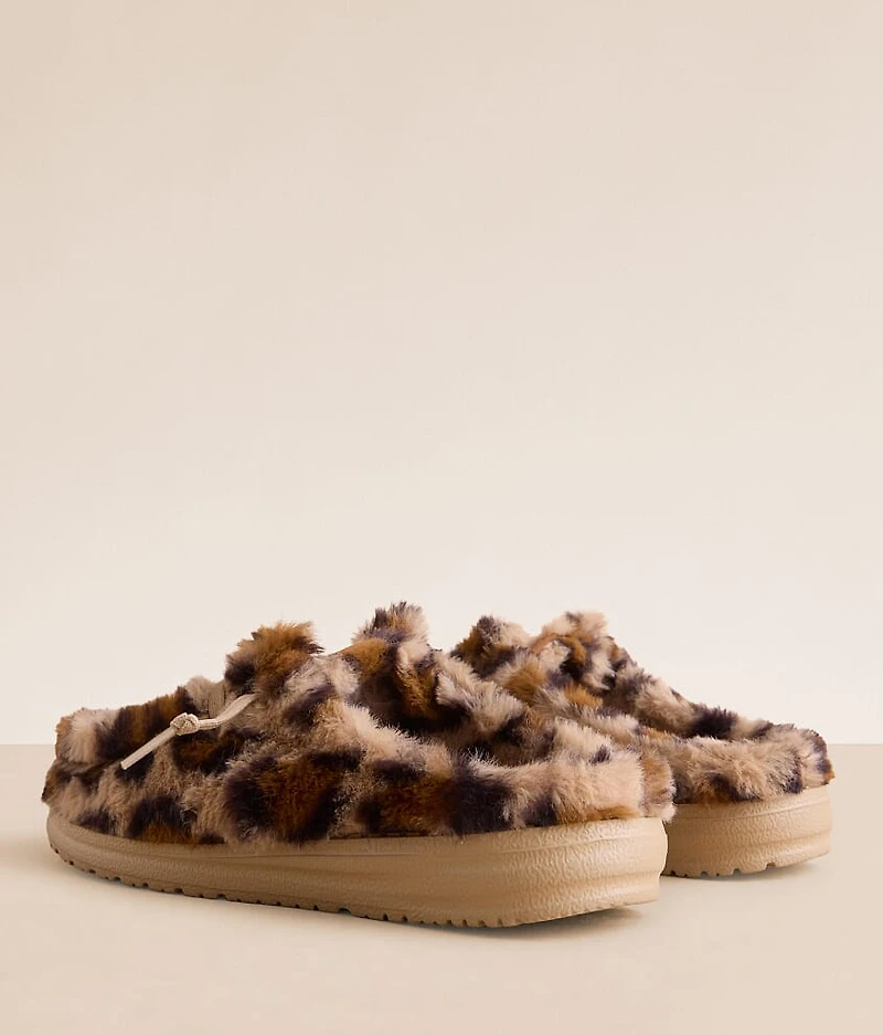 Wendy Leopard Print Slipper