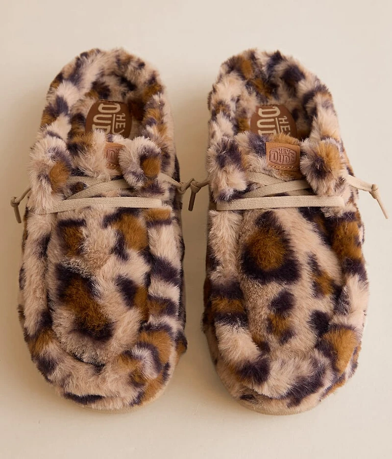 Wendy Leopard Print Slipper
