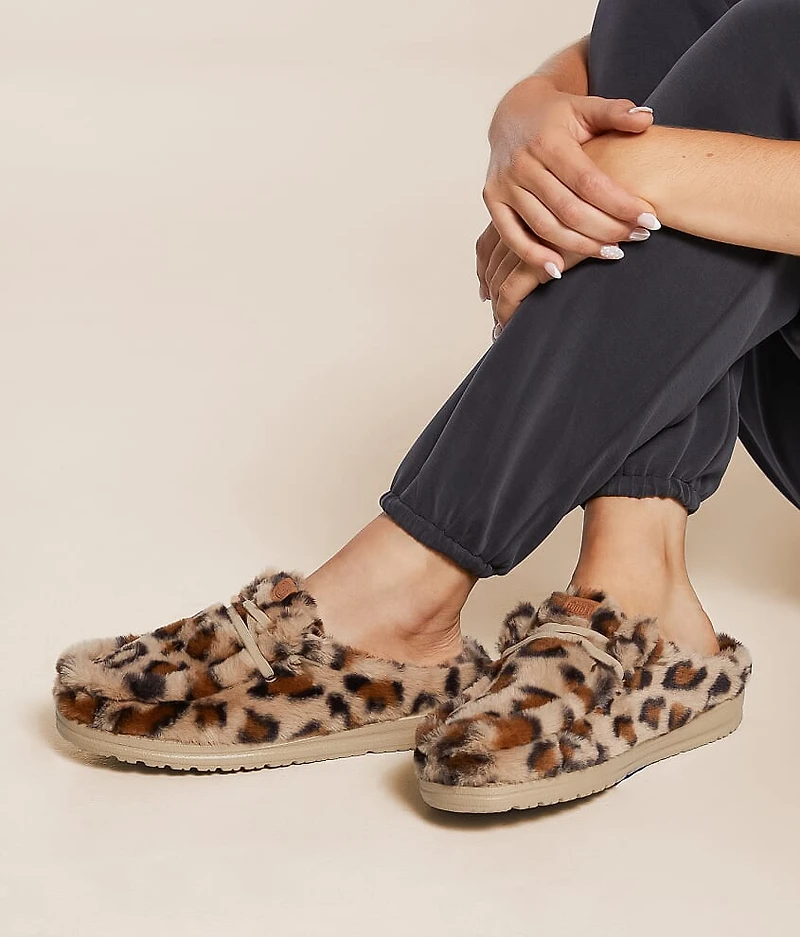 Wendy Leopard Print Slipper