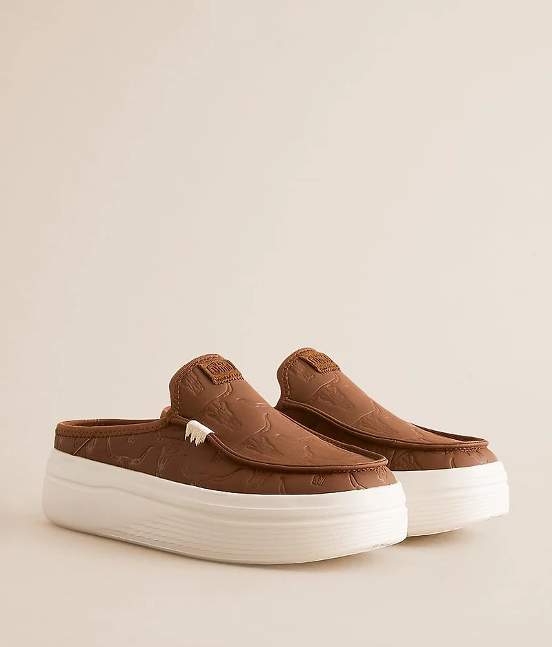 Austin Lift Deboss Skulls Mule Shoe