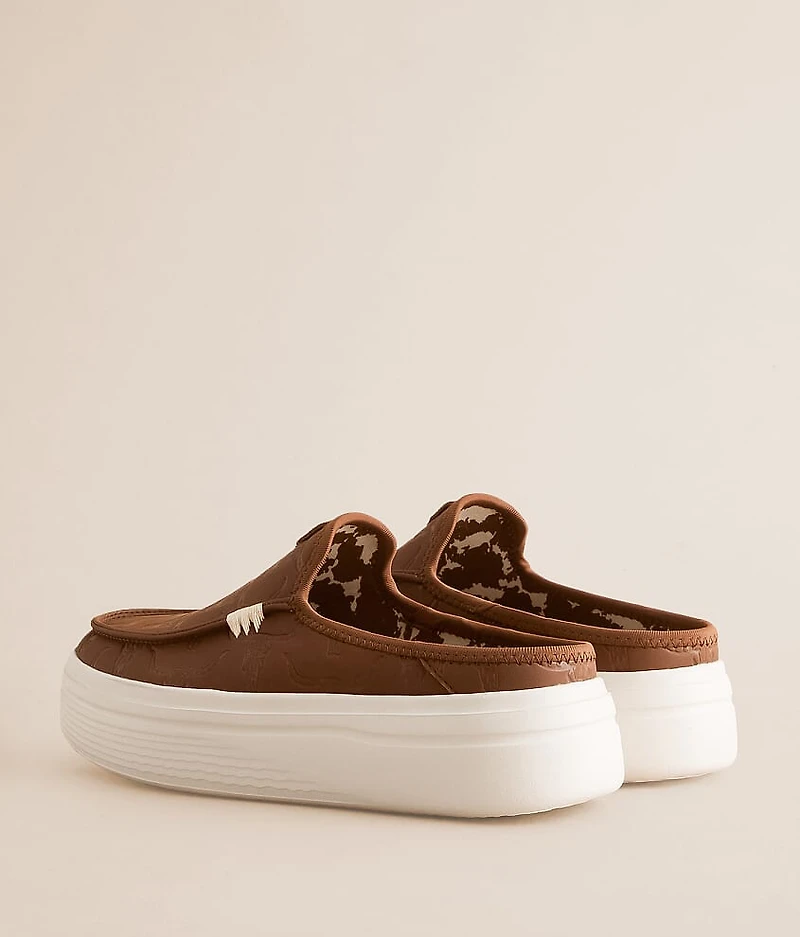 Austin Lift Deboss Skulls Mule Shoe