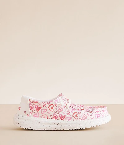 Girls - Wendy Y Watercolor Hearts Shoe