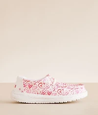 Girls - Wendy Y Watercolor Hearts Shoe