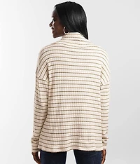 Striped Cowl Neck Top