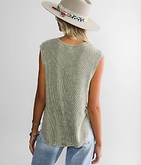Waffle Knit Muscle Tank Top