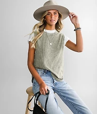 Waffle Knit Muscle Tank Top