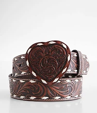 Western Heart Leather Belt