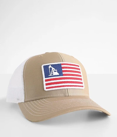 Oil Rig Flag Patch Trucker Hat