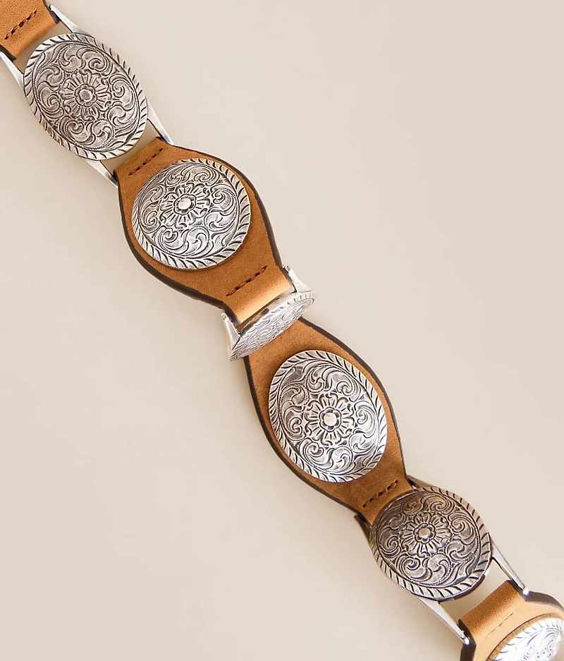 Western Leather Concho Belt