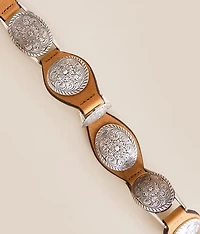 Western Leather Concho Belt