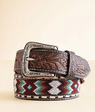 Seed Bead Leather Belt