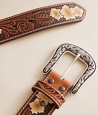 Floral Leather Belt