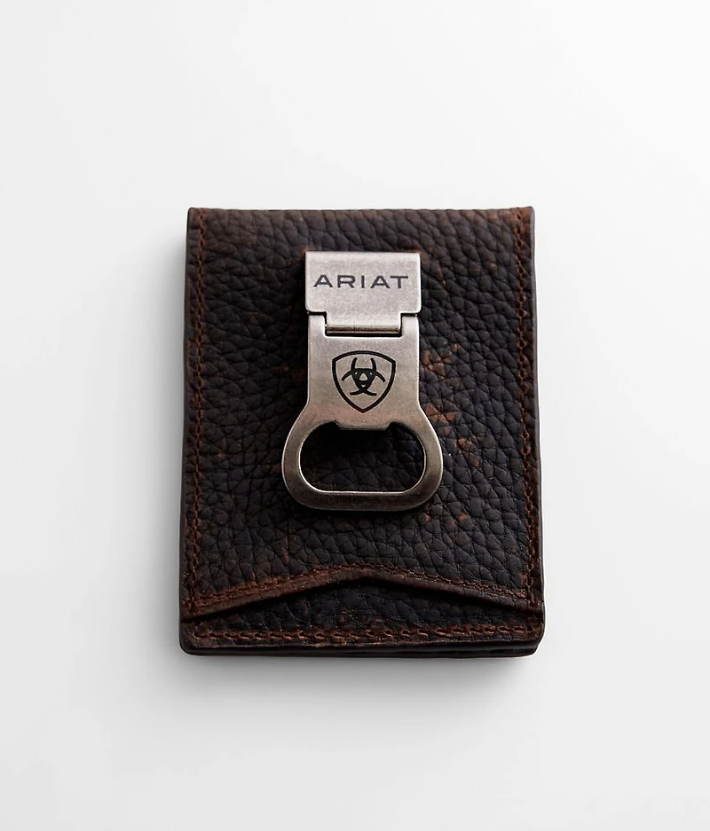 Bottle Opener Leather Money Clip Wallet