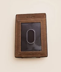 Magnetic Leather Money Clip Wallet