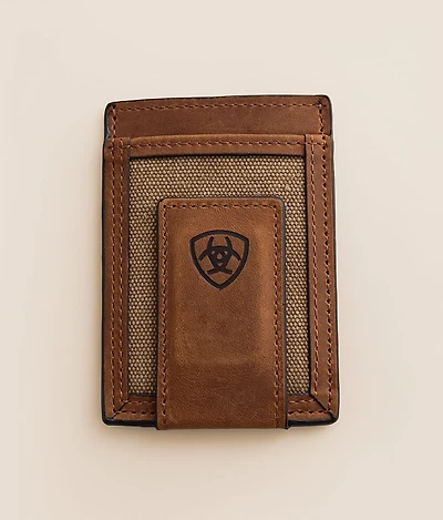 Magnetic Leather Money Clip Wallet