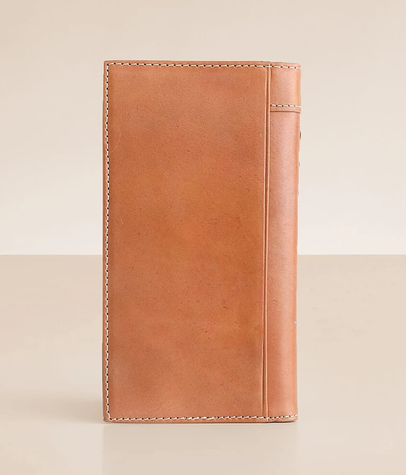 Basket Weave Leather Rodeo Wallet