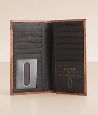 Basket Weave Leather Rodeo Wallet