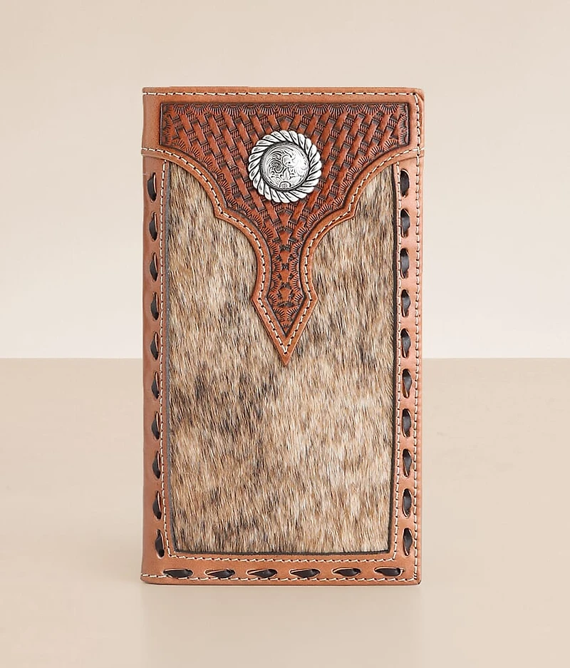Basket Weave Leather Rodeo Wallet