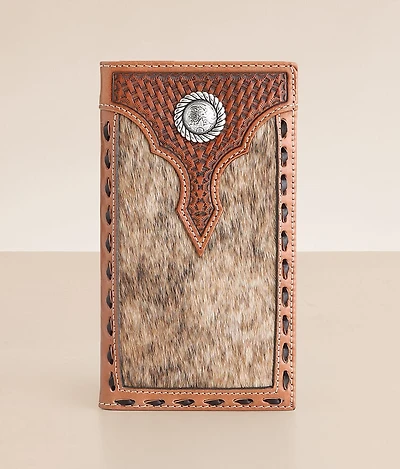 Basket Weave Leather Rodeo Wallet