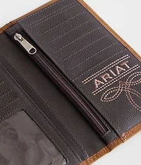 Leather Rodeo Checkbook Wallet