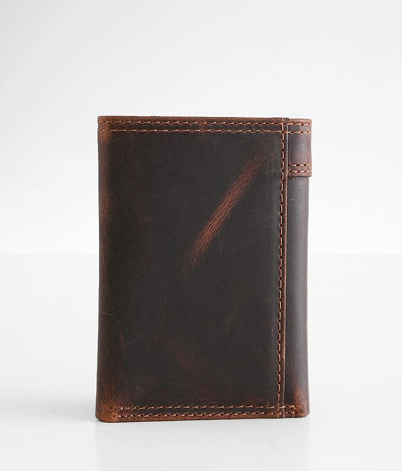 Embroidered Leather Wallet