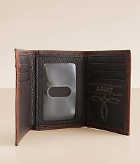 Embroidered Leather Wallet