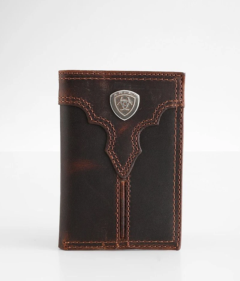 Embroidered Leather Wallet