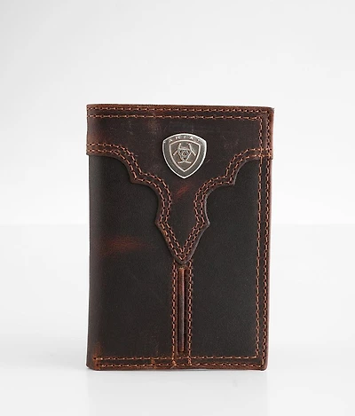 Embroidered Leather Wallet