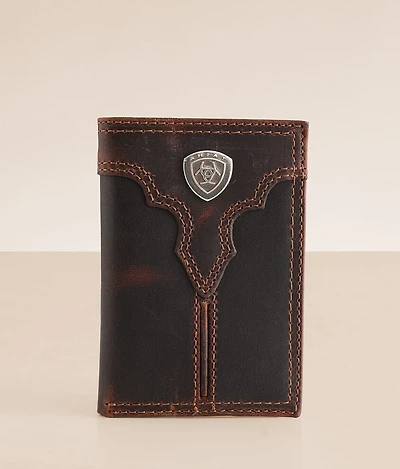 Embroidered Leather Wallet