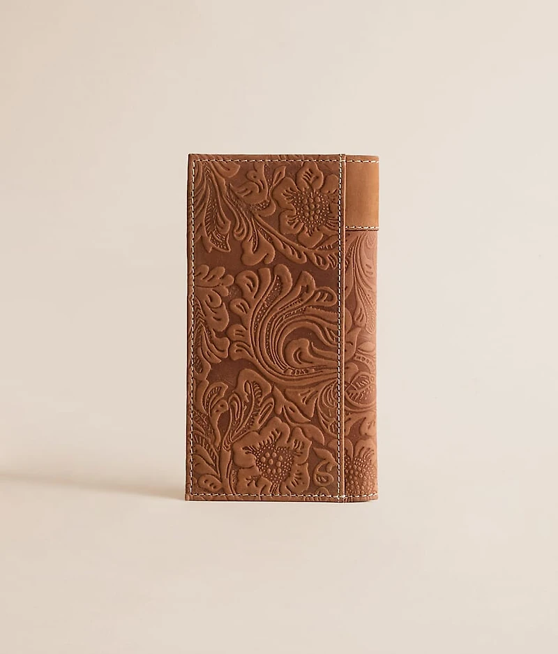 Tooled Western Rodeo Leather Wallet