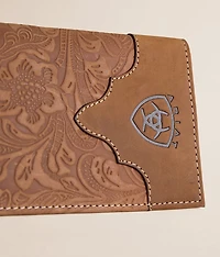 Tooled Western Rodeo Leather Wallet