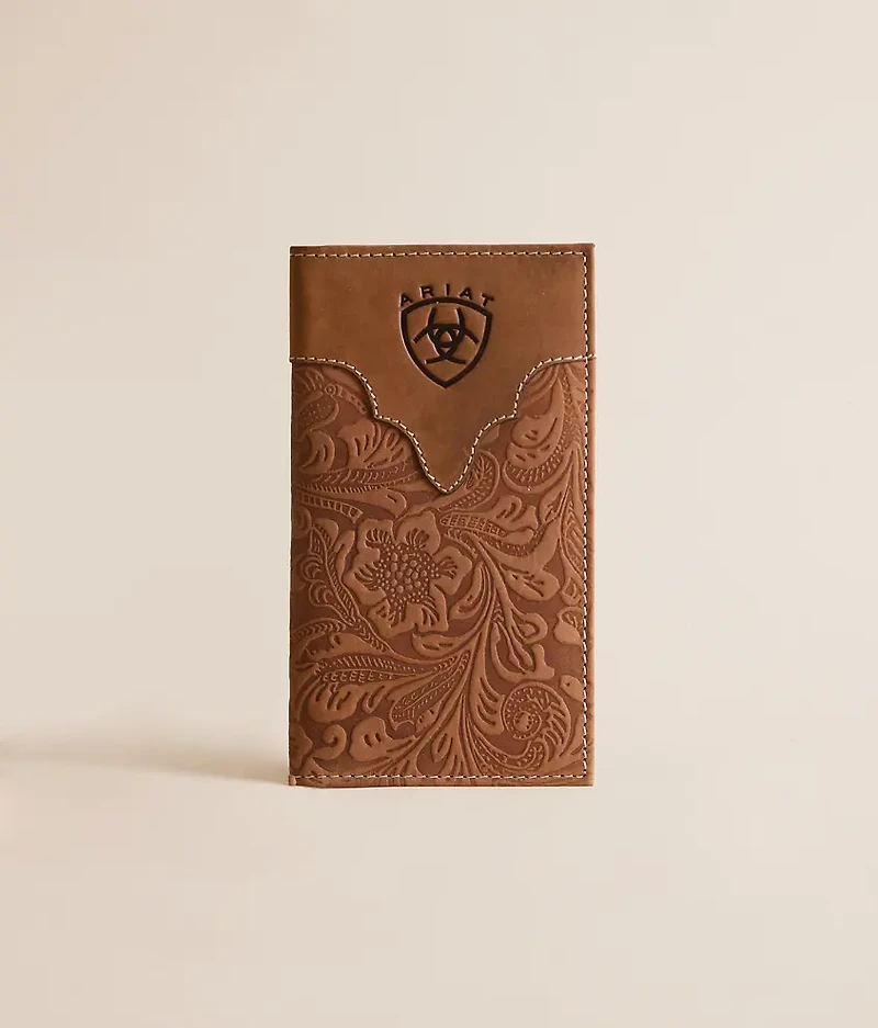 Tooled Western Rodeo Leather Wallet