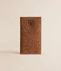 Tooled Western Rodeo Leather Wallet