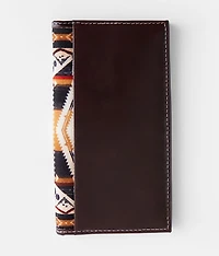 Southwestern Leather Checkbook Wallet
