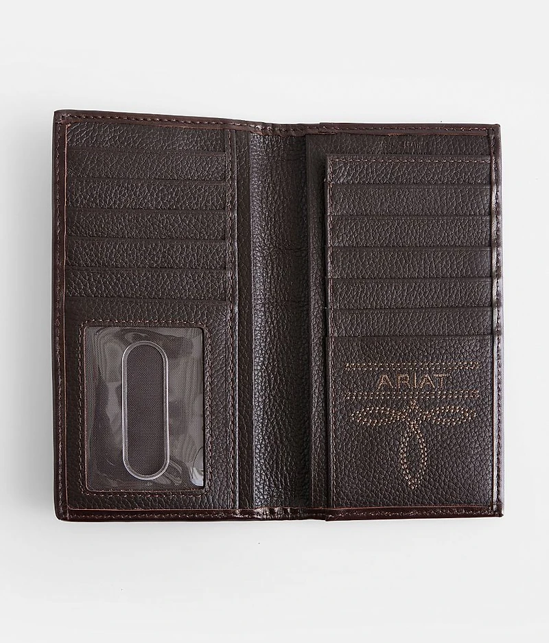 Southwestern Leather Checkbook Wallet