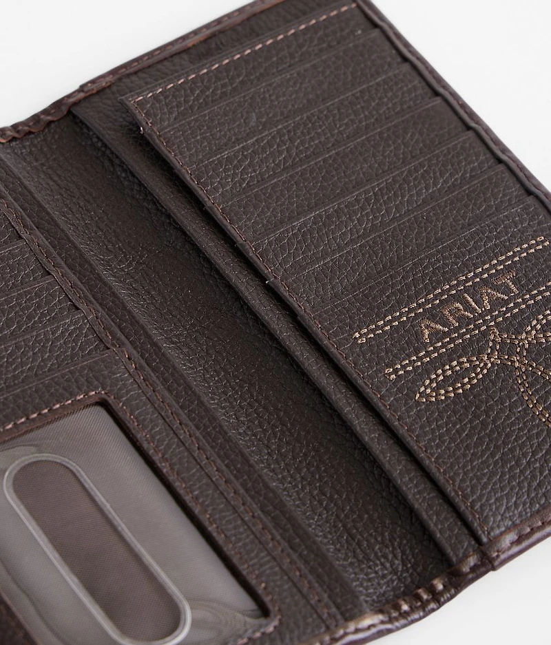 Southwestern Leather Checkbook Wallet