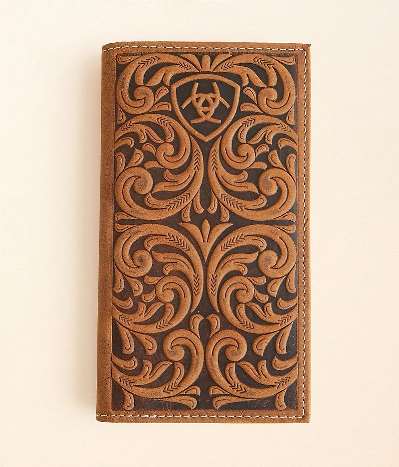 Tooled Rodeo Leather Wallet