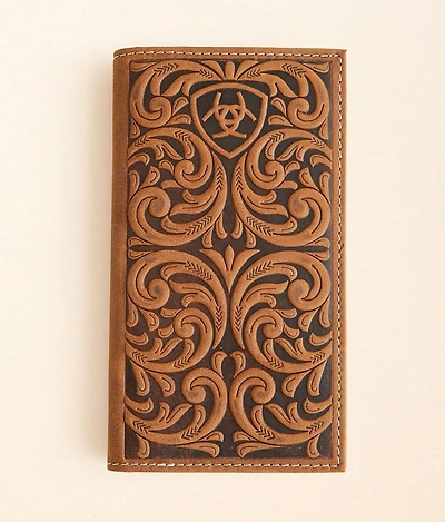 Tooled Rodeo Leather Wallet