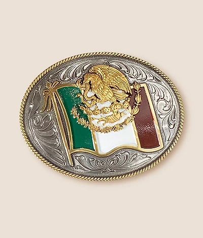 Mexico Flag Belt Buckle