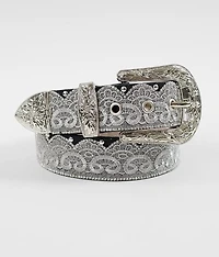 Embroidered Lace Leather Belt