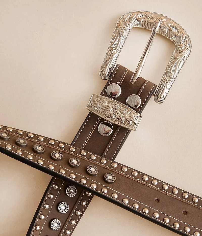 Glitz Studded Leather Belt